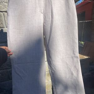 Nude Shade Wide/ Straight Fit Trouser