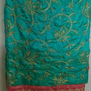 FESTIVE WEAR SAREE WITH STITCHED BLOUSE