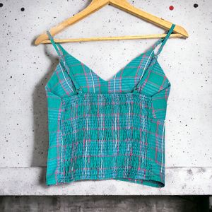 Padded Sea Green Tank Top