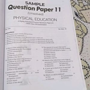 Physical Education Sample Paper Book