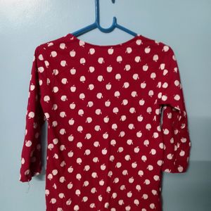 Women or Girls Red Top