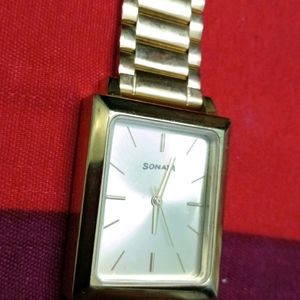 Sonata Golden Men's Watch (Needs Battery)