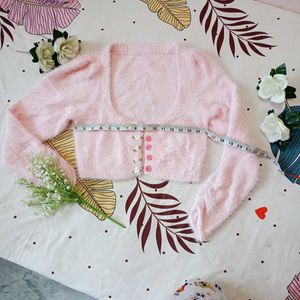 🌹 Rosebotton Design High Waist U Neck Sweater