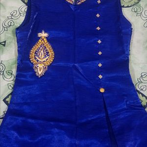 Blue Lehnga Kurti With Dupatta