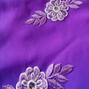 Beautiful Lavender Colour Saree