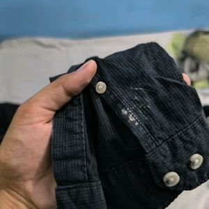 A Men's Black Cotton Shirt