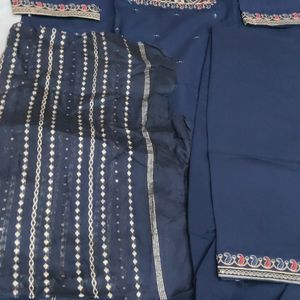 Thread Embroidery Work 3 Pcs Suit