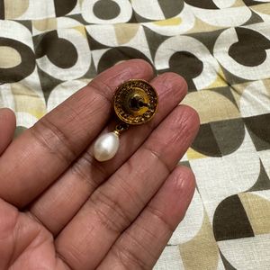 Real Pearl Drop Earrings