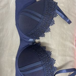 Navy Blue Push Up Bra