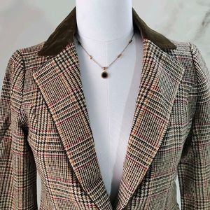 🆕 Vintage Single Breasted Corduroy Collar Blazer