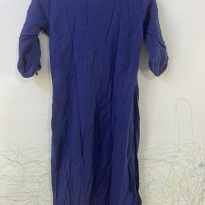 Navy Blue Cotton Kurta