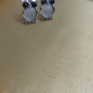 Cute Stylish Silver Little Owl Earings/Studs