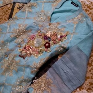 Pakistani Work Up Down Kurti Set