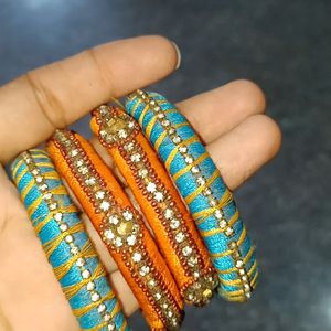 Thread Home Made Bangles (2 Pairs)