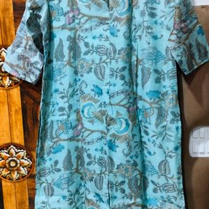 Pure Cambric Cotton Jaipuri Printed Kurti