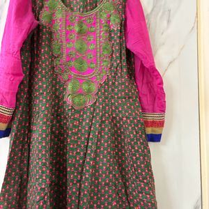 Plus Size Festive Sale Anarkali Three Piece Set