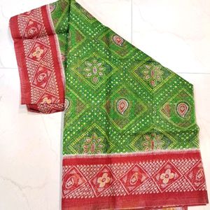 Price Drop!!Cotton Kota Bandhani Saree New