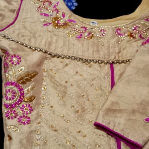 Cold Shoulder Lehenga For Girls