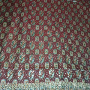 Red Golden Pashmina Stole