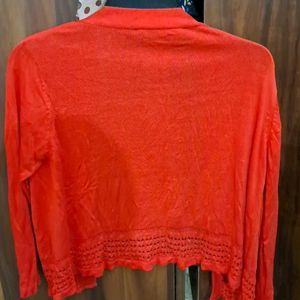 Orange Red Shrug