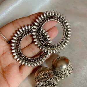Oxidised Jhumka Earring