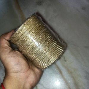 Shining Golden Metal Bangle- 2.4- 36 units