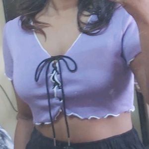 lavender crop top