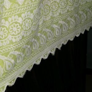 Lime Green Chikankari Kurti