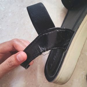 Black Flat Sandals