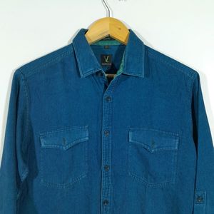 Dark Blue Denim Shirt For Men's