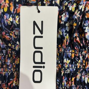 Zudio Flowers printed Navy Blue Frock