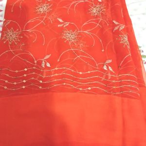 Orange Beautiful Saree