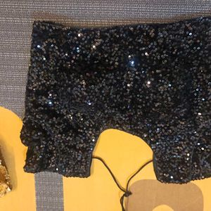 Black Sequin Party WearvBlouse