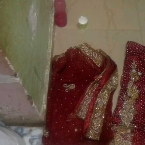 Full Heavy Work Sharara Suit+Free Kids Lehenga