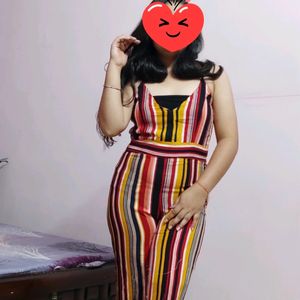 Striped Lines Jumpsuit Casual