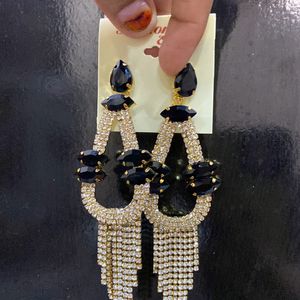 New Black Stone Earrings Beautiful Look