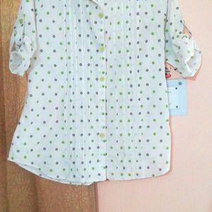 White Polka Dot Shirt