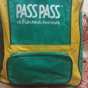 Green And Yellow Colour Combination School Bag.