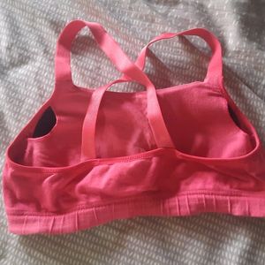 Neon Pink Decathlon Sports Bra