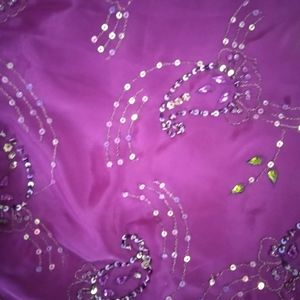 Pink Colour Handmade Saree