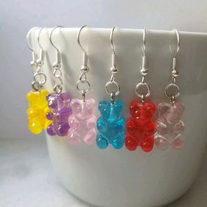 Gummy Bear Earrings 1 Pair  Choose Color