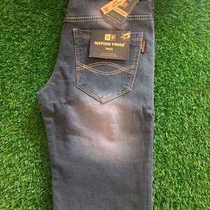 Men's Grey Denim Jeans For Party