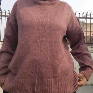 Mauve Turtleneck Sweater