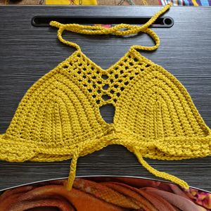 Handmade Boho Crochet Bralette Crop Top