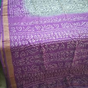 brand new chanderi silk golden border & फॉल saree