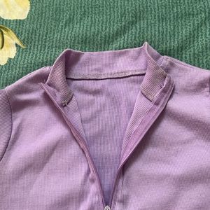 Lavender High Neck Top