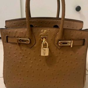 Ostrich Leather Hermes Handbag