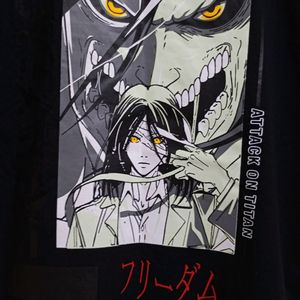 Black Attack On Titan Graphic T-Shirt