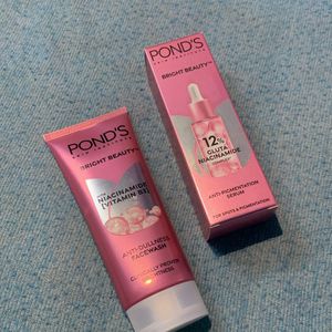 COMBO- POND’S Bright Beauty Facewash+Serum