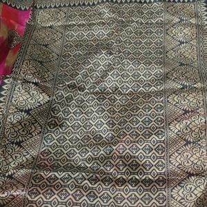 Pleated New Saree With Attached Blouse